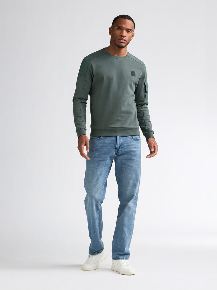 Petrol men M-3060-SWR322 sweater heren olijf