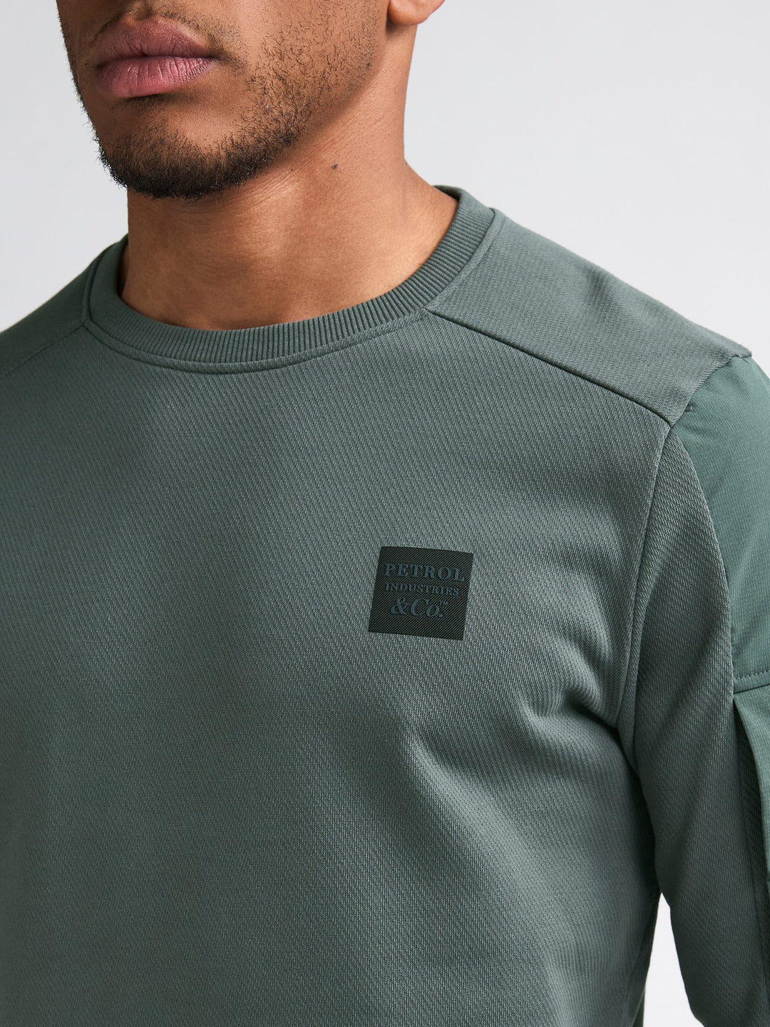 Petrol men M-3060-SWR322 sweater heren olijf