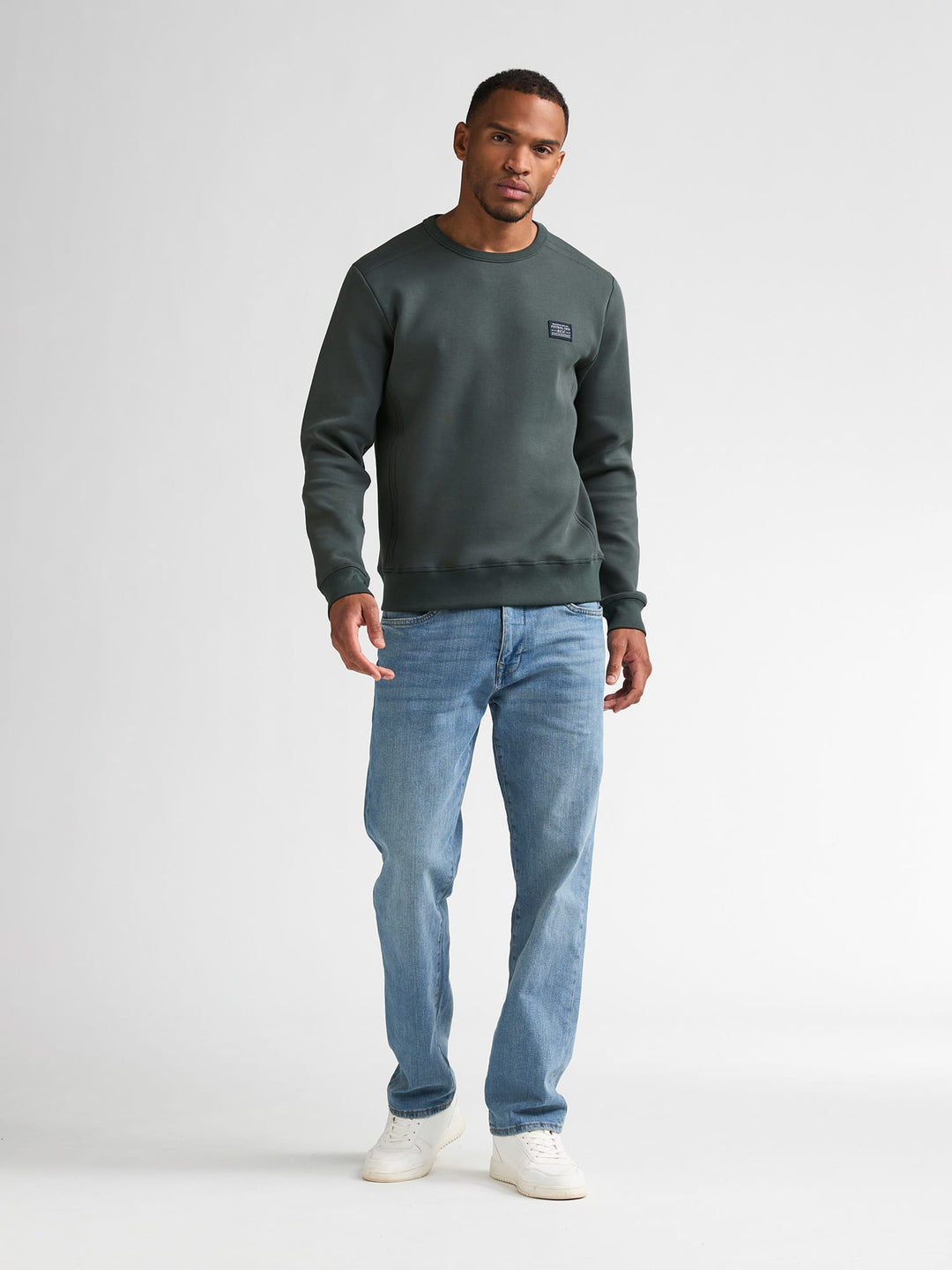 Petrol men M-3060-SWR349 sweater heren olijf