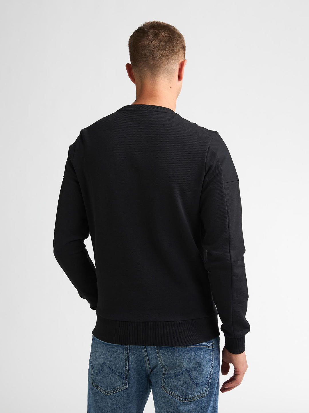 Petrol men M-3060-SWR322 sweater zwart – heren