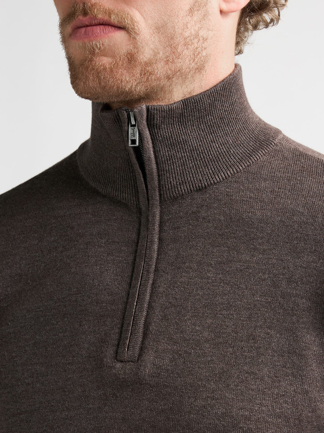 Petrol men M-ROS-KWC202 polo k/m bruin dessin – heren