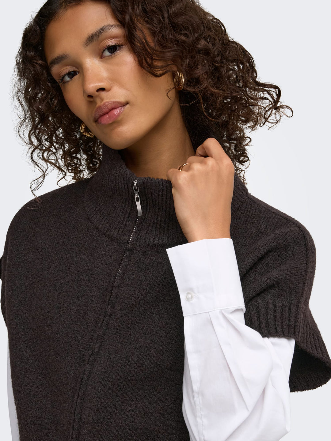 Jacqueline de Yong 15382986 Lea gebreid vest bruin