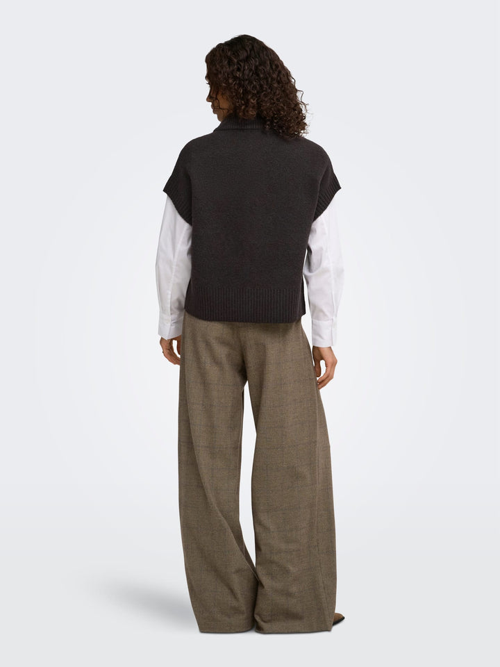 Jacqueline de Yong 15382986 Lea gebreid vest bruin