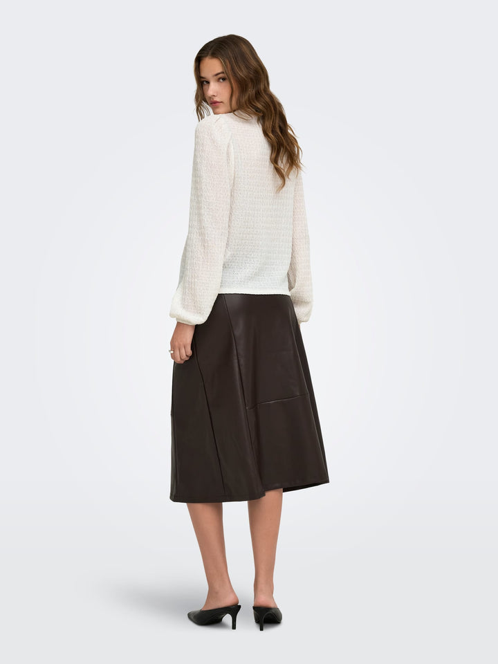Only 15384066 Lilse top l/m dames off-white