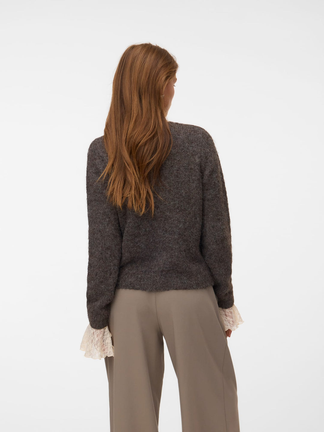 VERO MODA Novah vest gebreid dames bruin melee