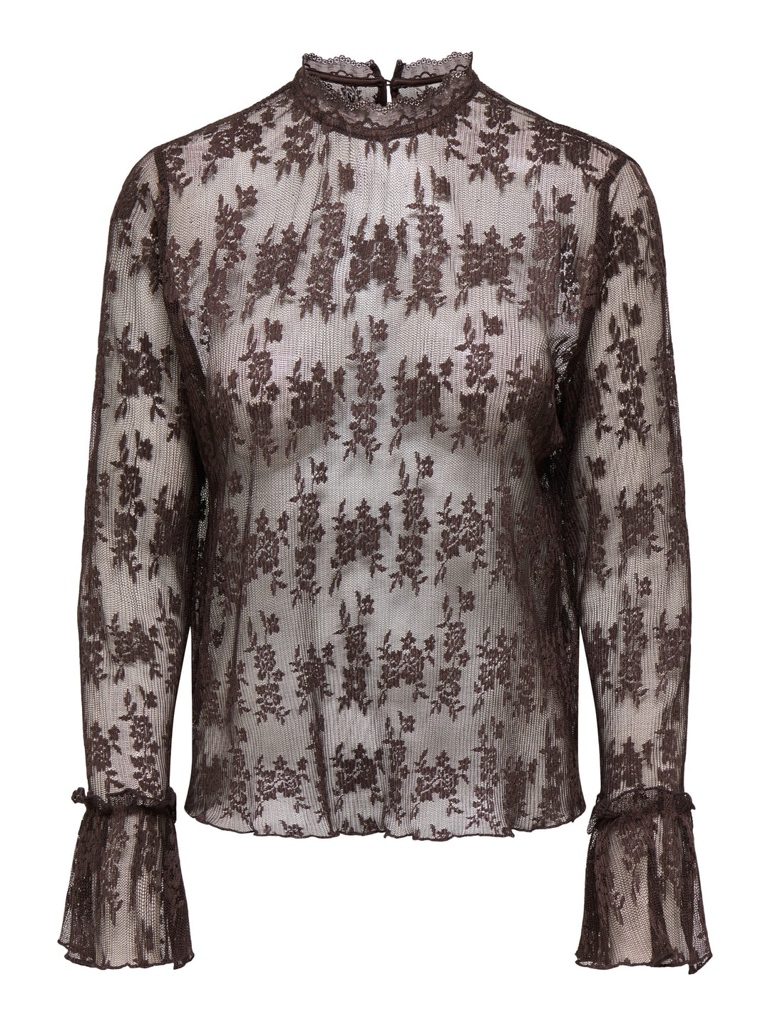 Only 15375176 Crisma top met lange mouwen bruin – dames