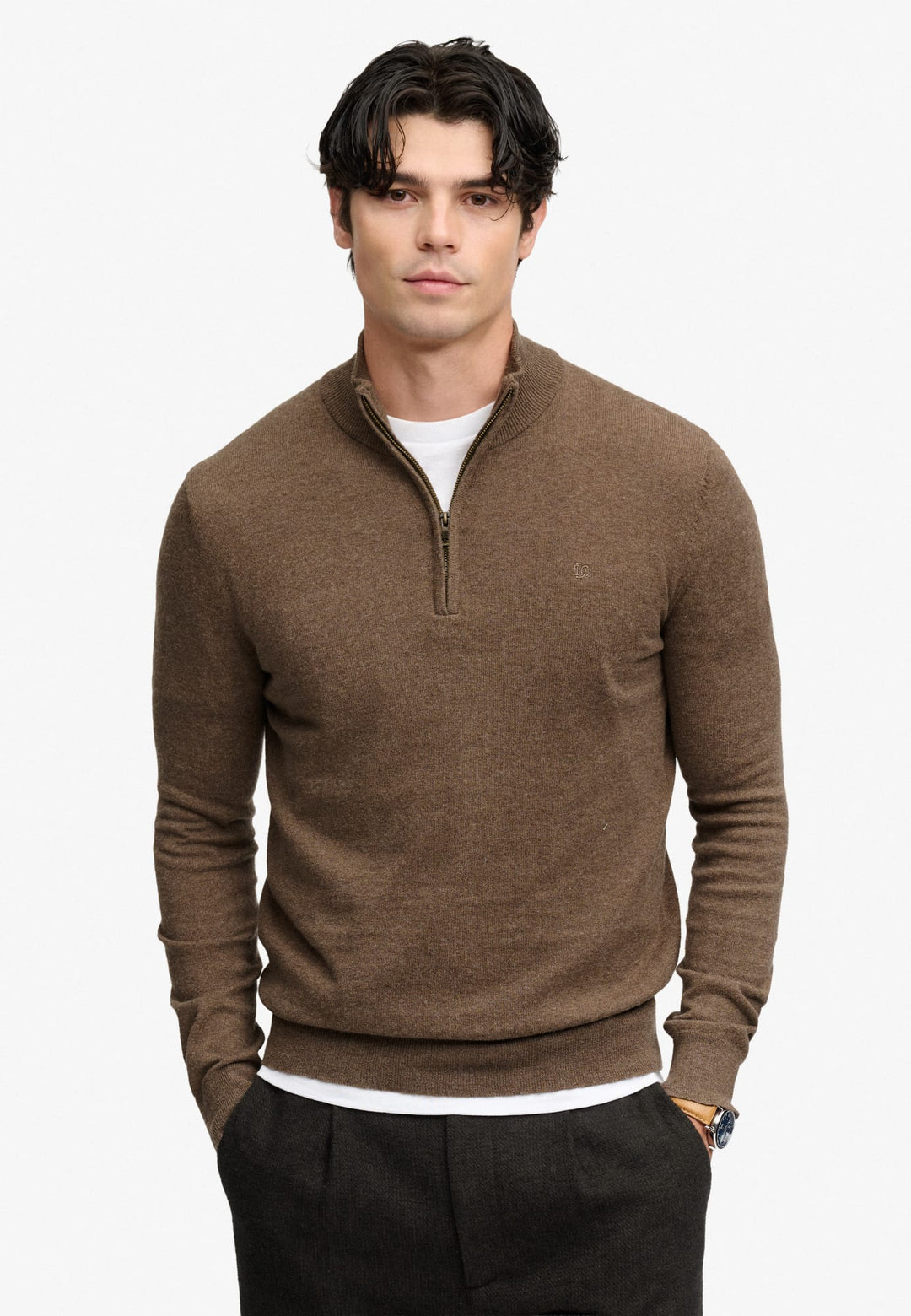 Superdry M6110783A trui heren bruin melee
