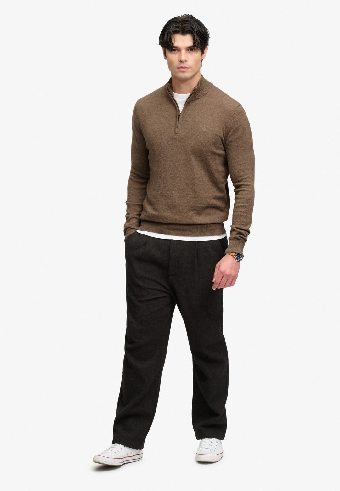 Superdry M6110783A trui heren bruin melee