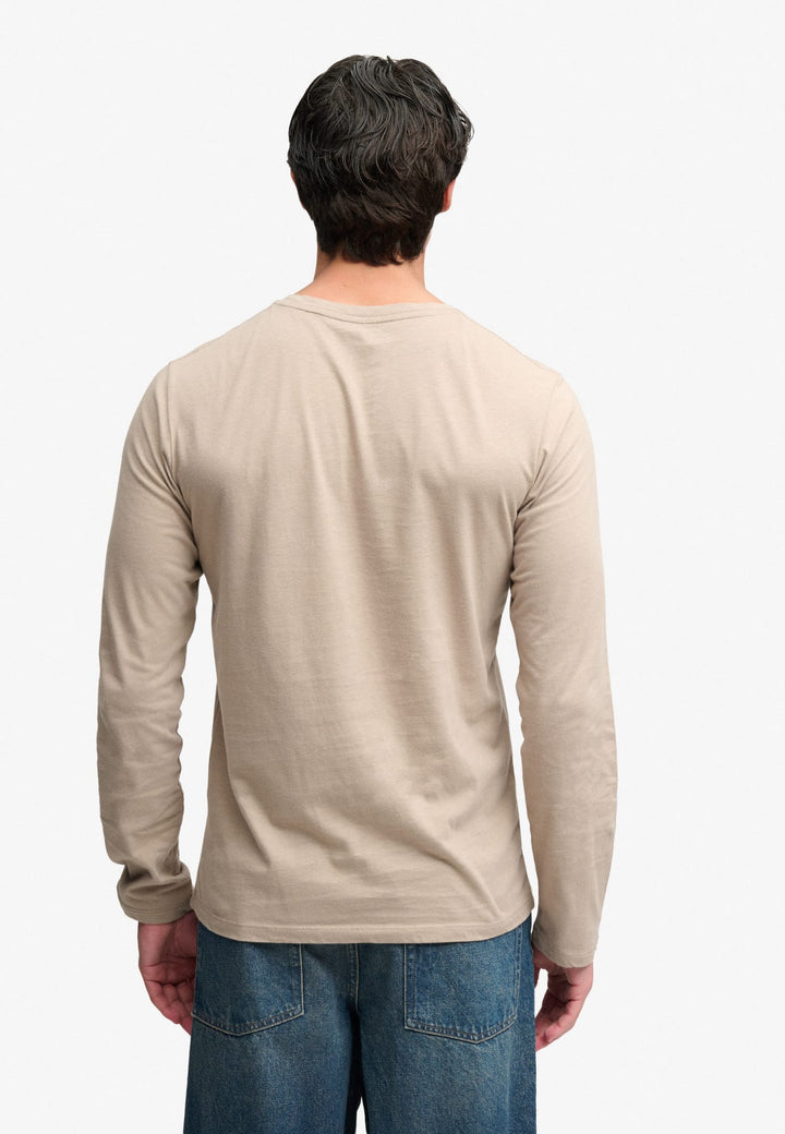 Superdry heren t-shirt l/m beige – M6010988A