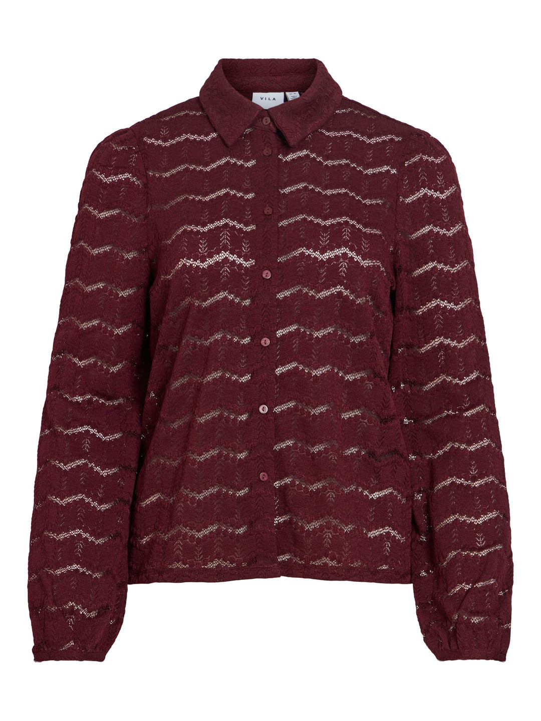 Vila 14118378 Delima blouse l/m bordeaux – dames