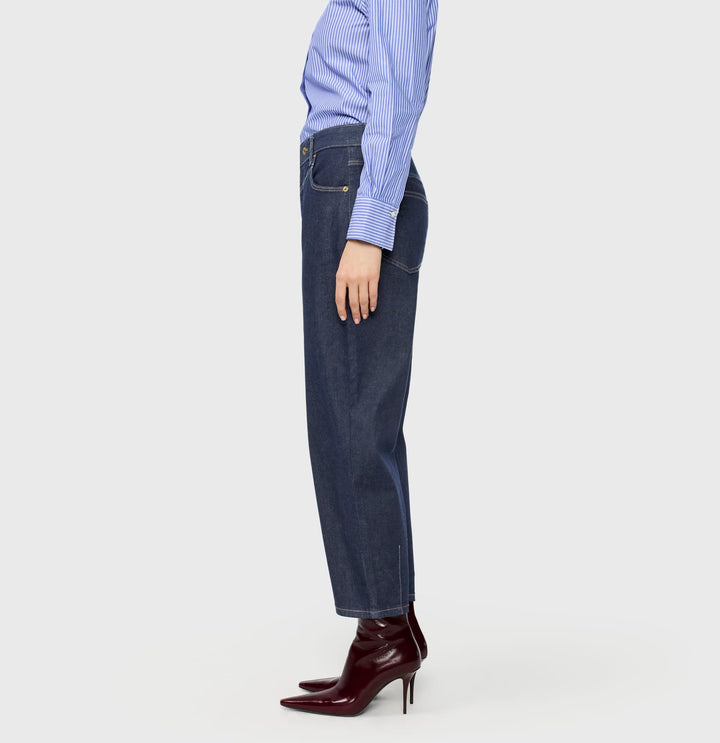 MAC women Bobbie0387L jeans low croth-baggy fit blue denim - L27