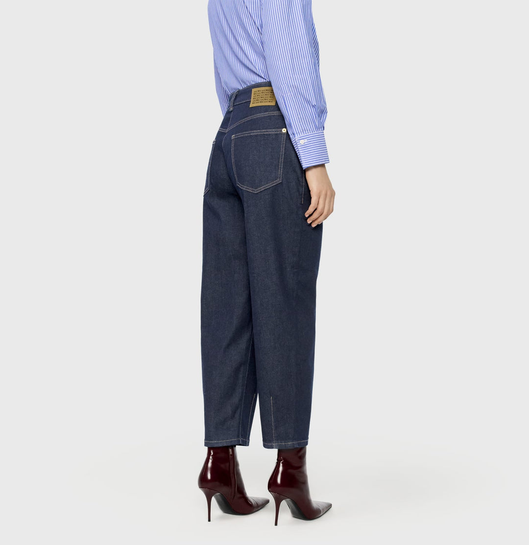 MAC women Bobbie0387L jeans low croth-baggy fit blue denim - L27