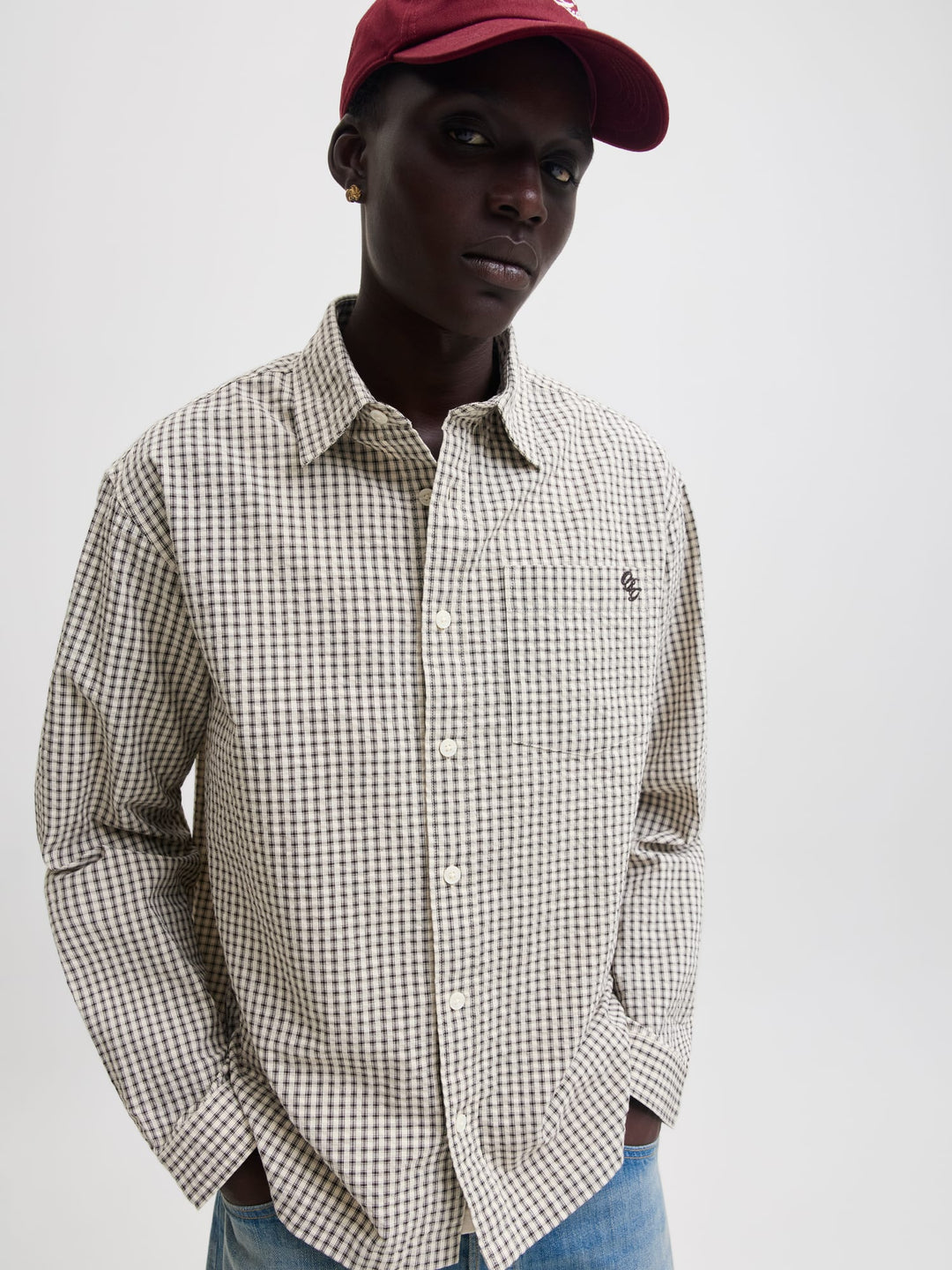 Jack &amp; Jones 12315905 Menton overhemd ecru dessin – heren