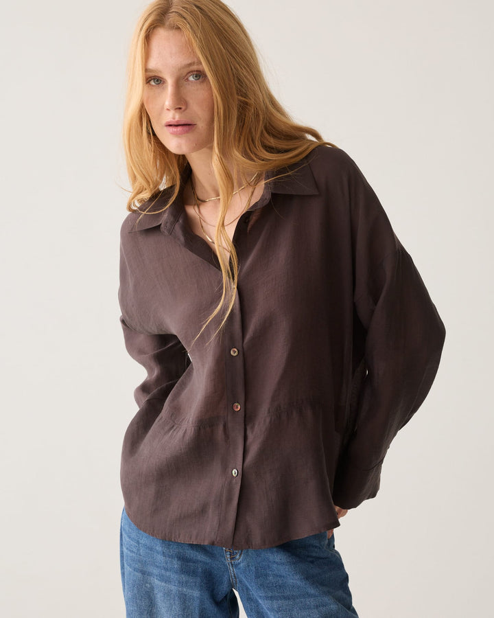 Summum blouse l/m dames bruin – 2s3524-12492