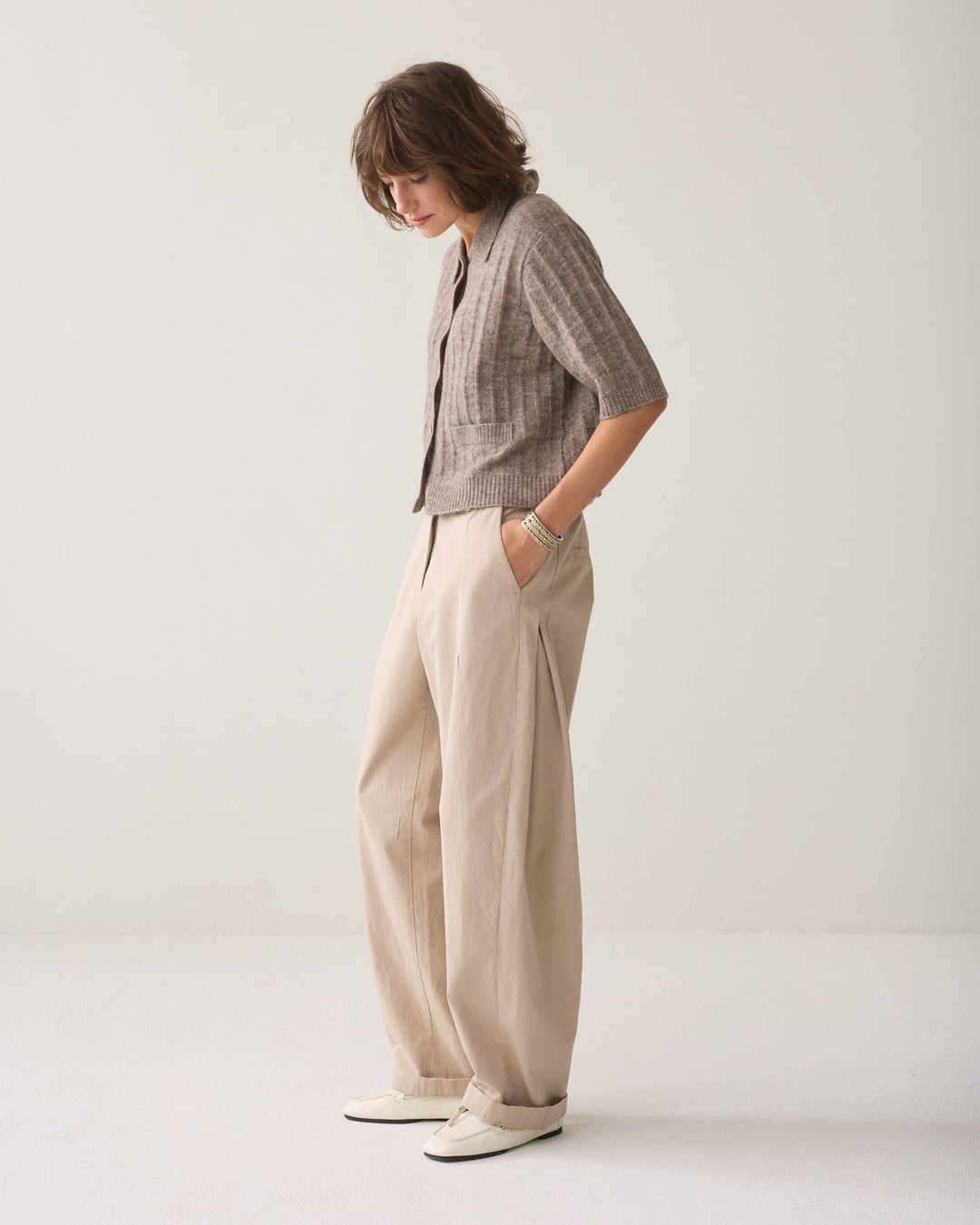Summum lange broek dames zand – 4s3044-12484