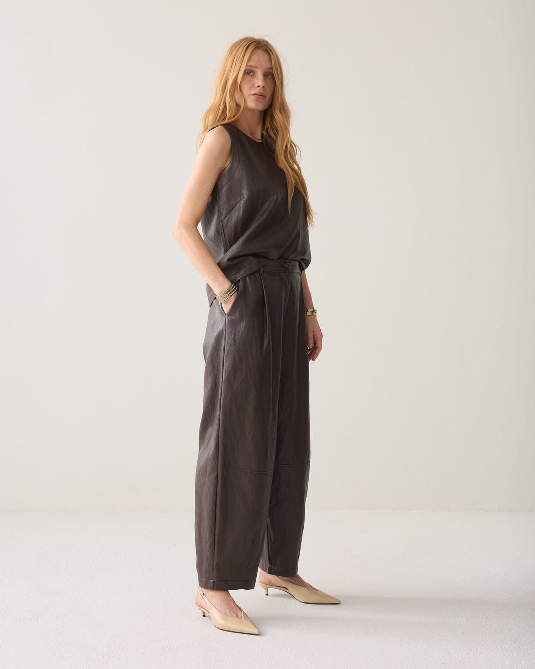 Summum 4S3043-12526 lange broek dames bruin