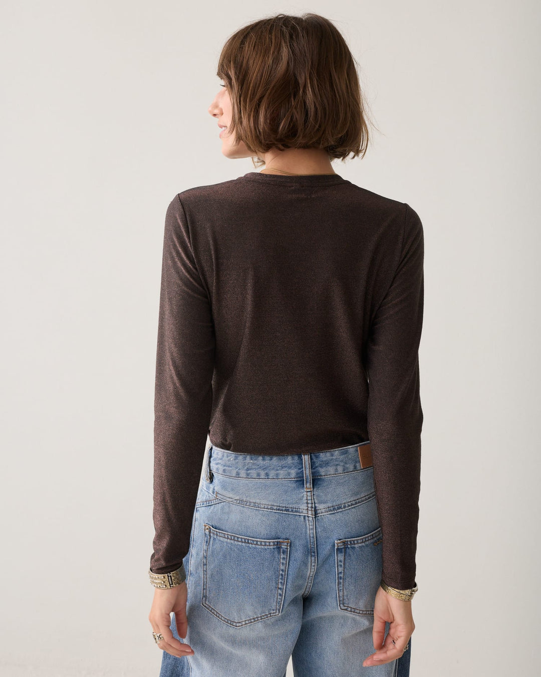 Summum 3s5170-30644 t-shirt l/m bruin