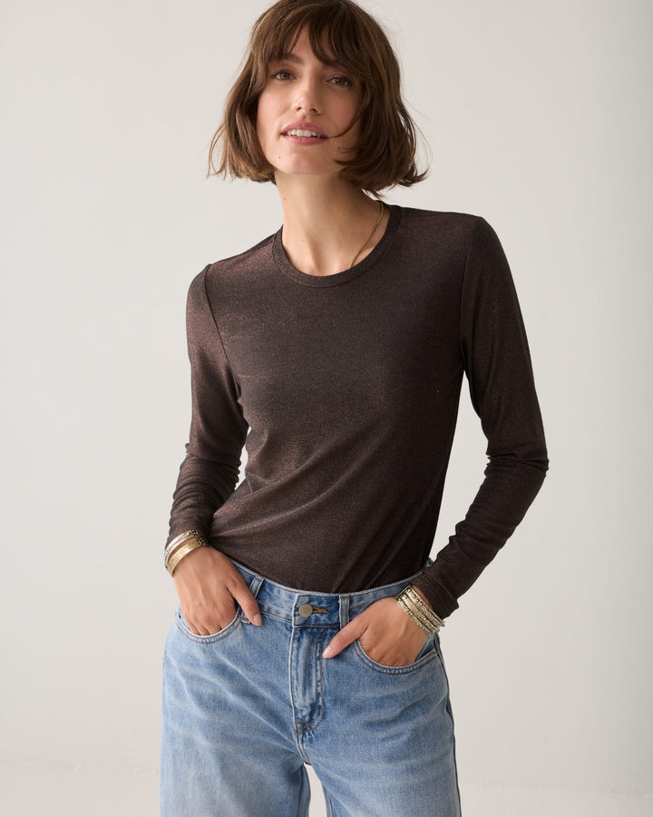 Summum 3s5170-30644 t-shirt l/m bruin