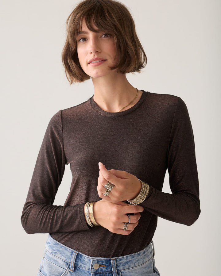 Summum t-shirt l/m dames bruin – 3s5170-30644