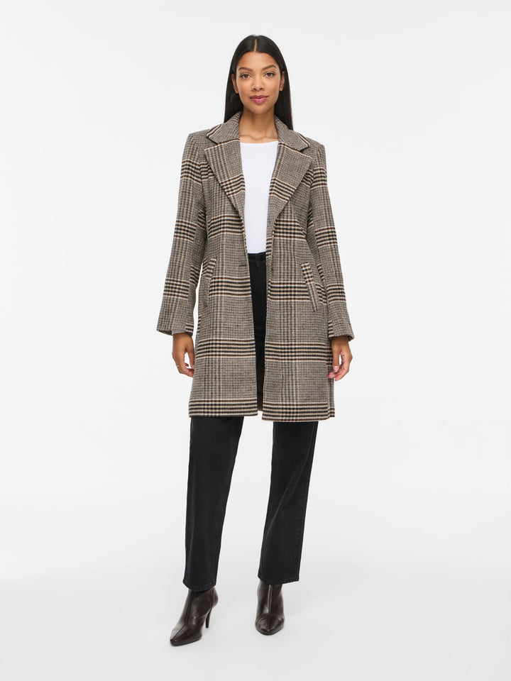 Vila 14115242 Leova tussenjas dames bruin dessin