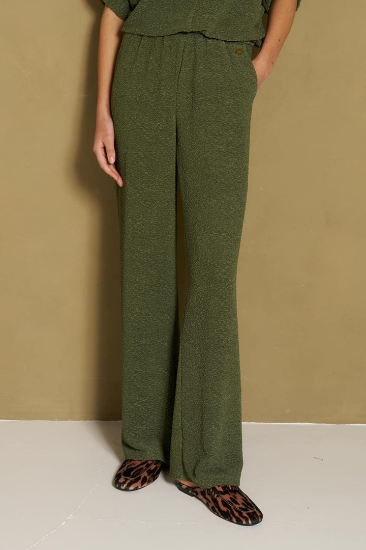 Lofty Manner RH87 - Pant Mea - Mid Rise Rel – dames lange broek - Army