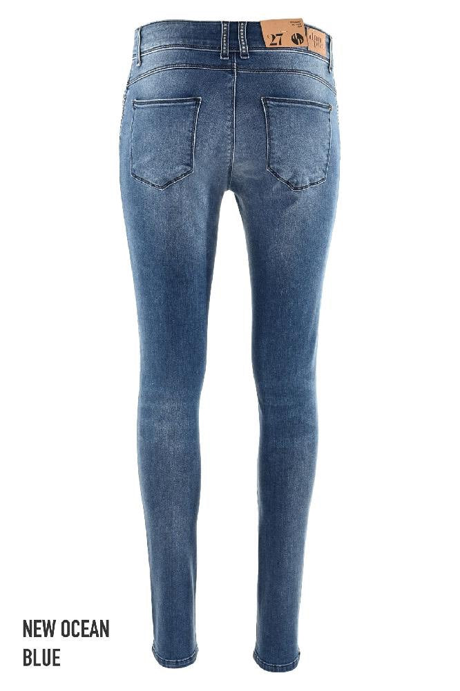 DNM Pure V23.2005 slim fit jeans dames – blue denim