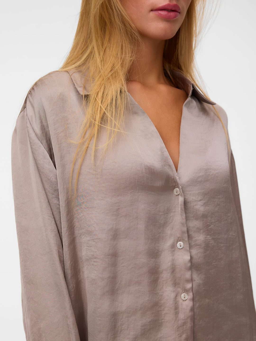 VERO MODA 10341449 Sommer blouse l/m taupe