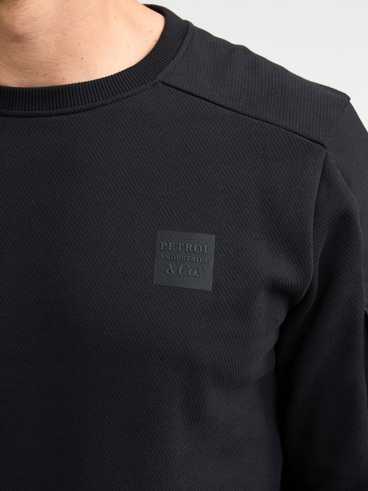 Petrol men M-3060-SWR322 sweater zwart – heren