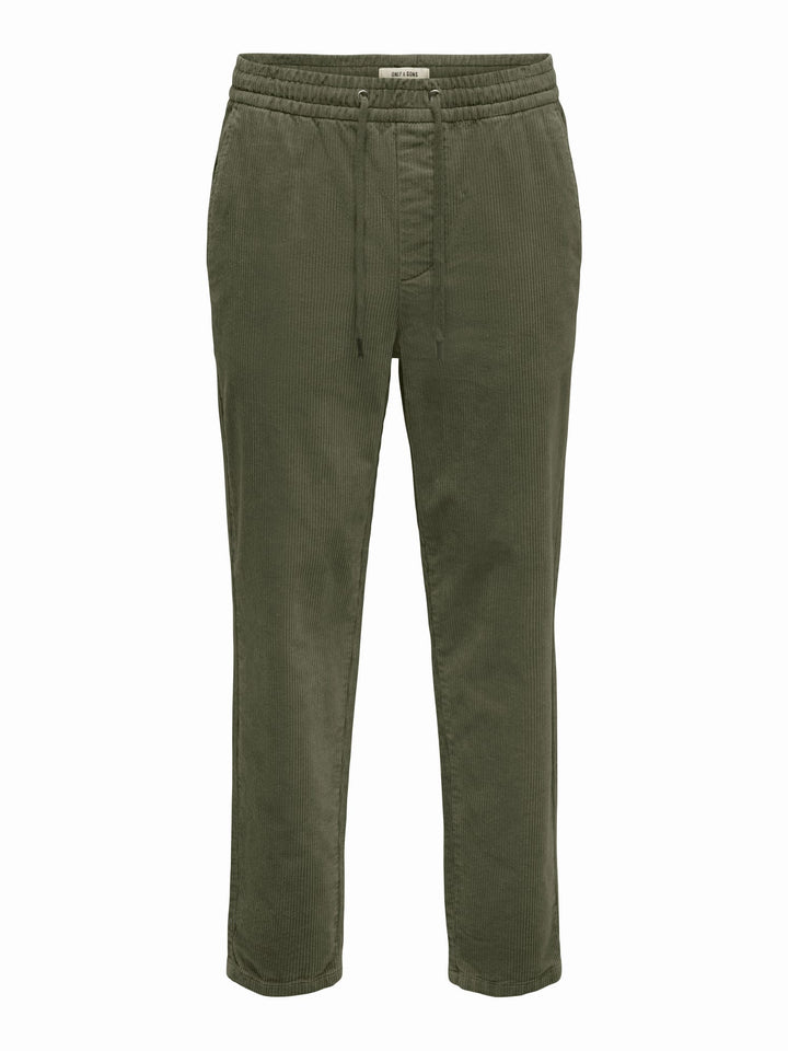 ONLY &amp; SONS 22029790 linus lange broek donkergroen – heren