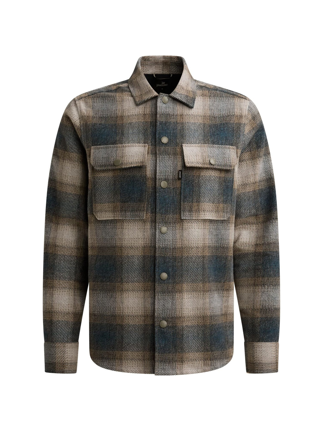 Vanguard VSI2608212 overhemd l/m heren blauw dessin