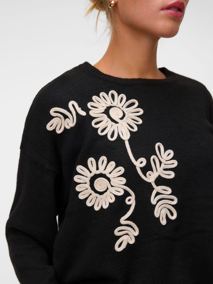 VERO MODA 10351727 Lia trui dames zwart dessin