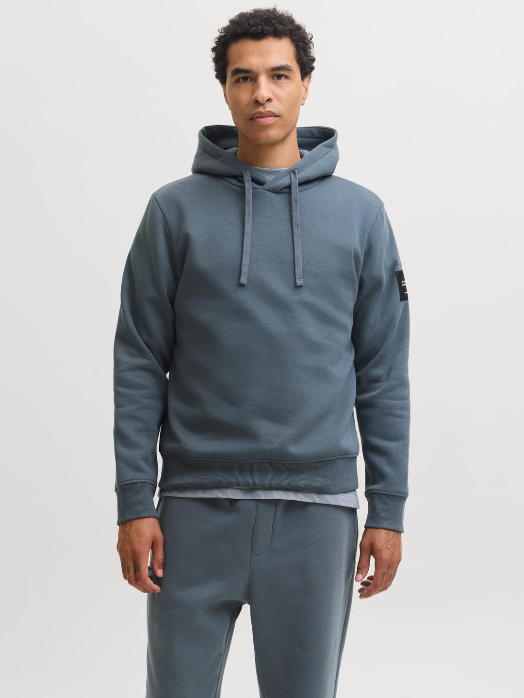 Jack &amp; Jones 12298441 Cleveland hoodie grijs melee – heren