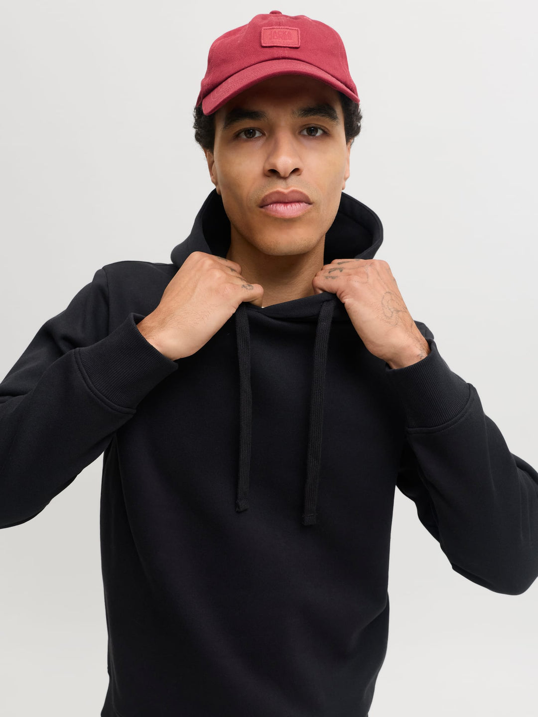 Jack &amp; Jones 12298441 Cleveland hoodie zwart – heren