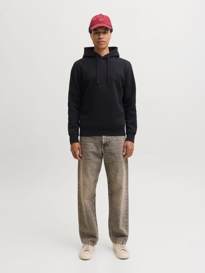 Jack &amp; Jones 12298441 Cleveland hoodie zwart – heren