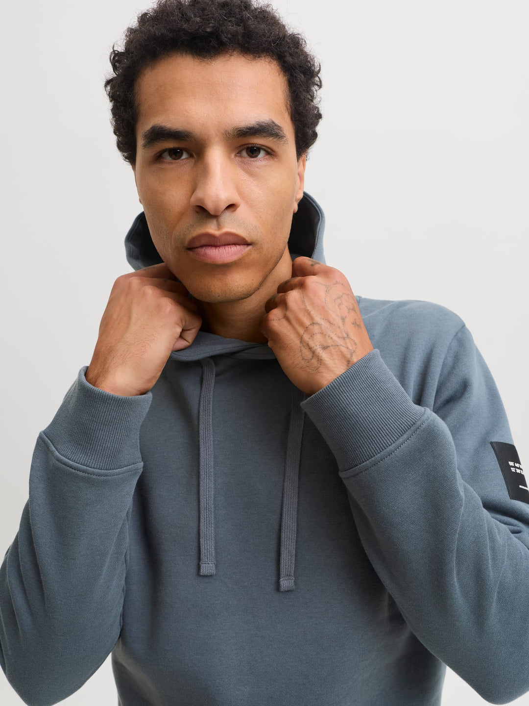 Jack &amp; Jones 12298441 Cleveland hoodie grijs melee – heren