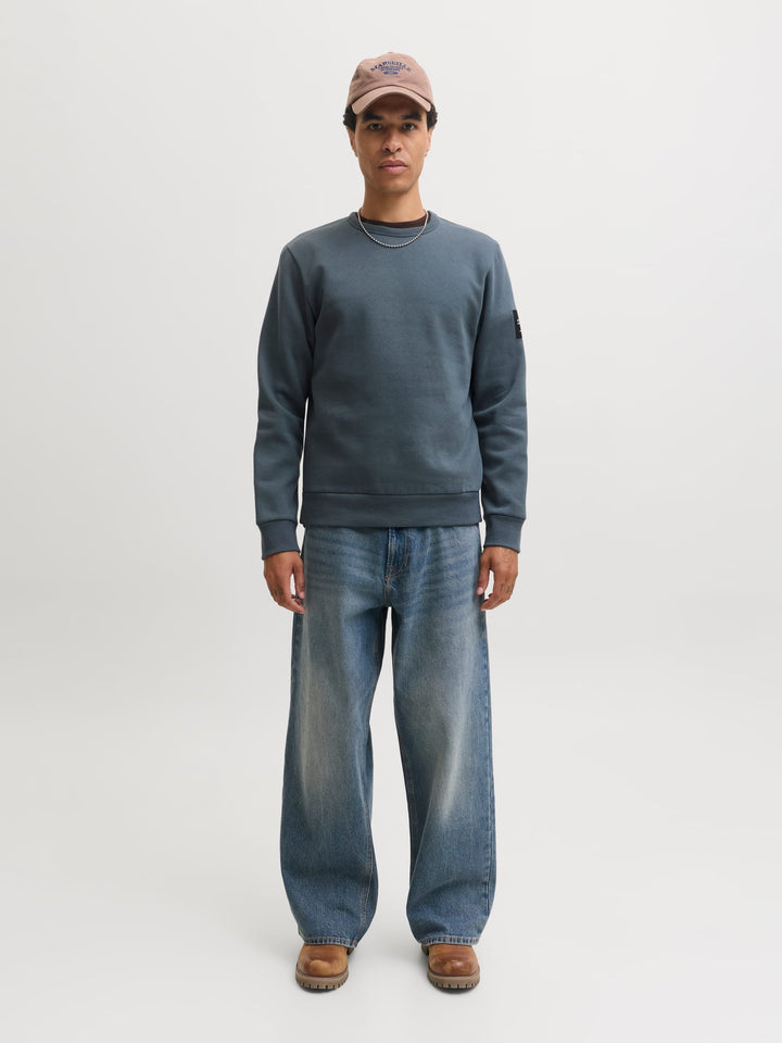 Jack &amp; Jones 12298440 cleveland sweater grijs – heren