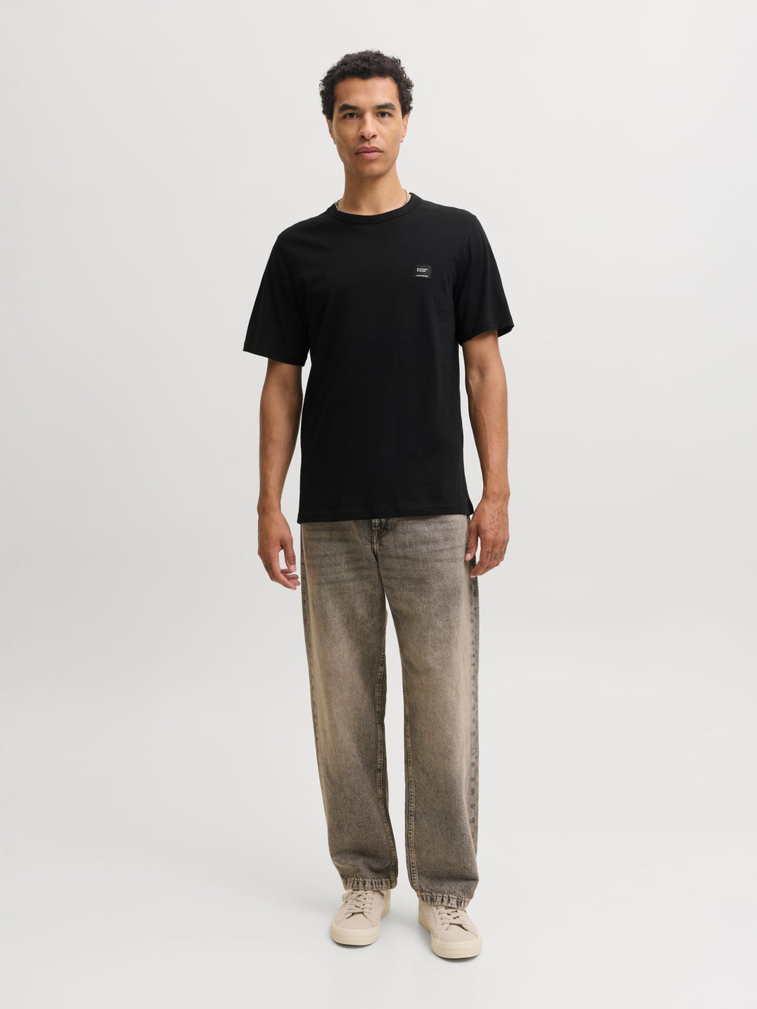 Jack &amp; Jones 12298439 Cleveland t-shirt zwart – heren
