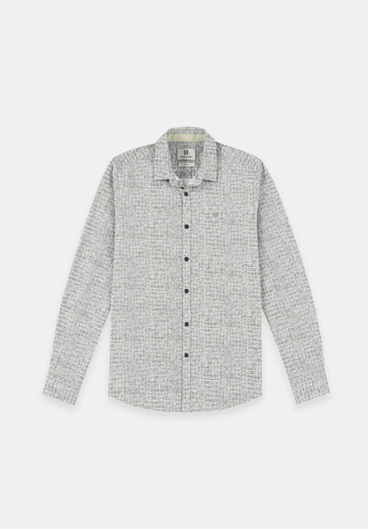 Gabbiano men 3367351 STAN overhemd l/m groen dessin – heren
