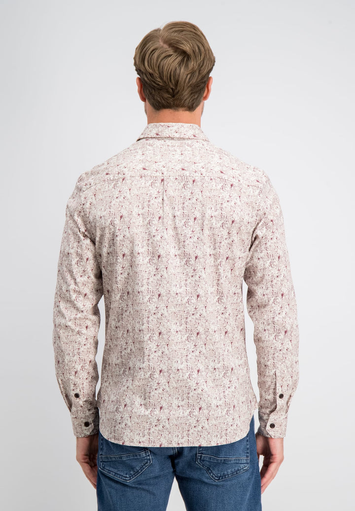 Gabbiano men 3367351 STAN overhemd l/m ecru dessin – heren