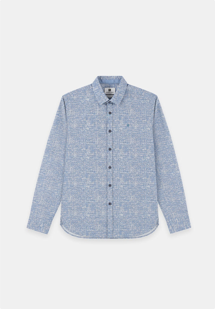 Gabbiano men 3367351 STAN overhemd l/m blauw dessin – heren