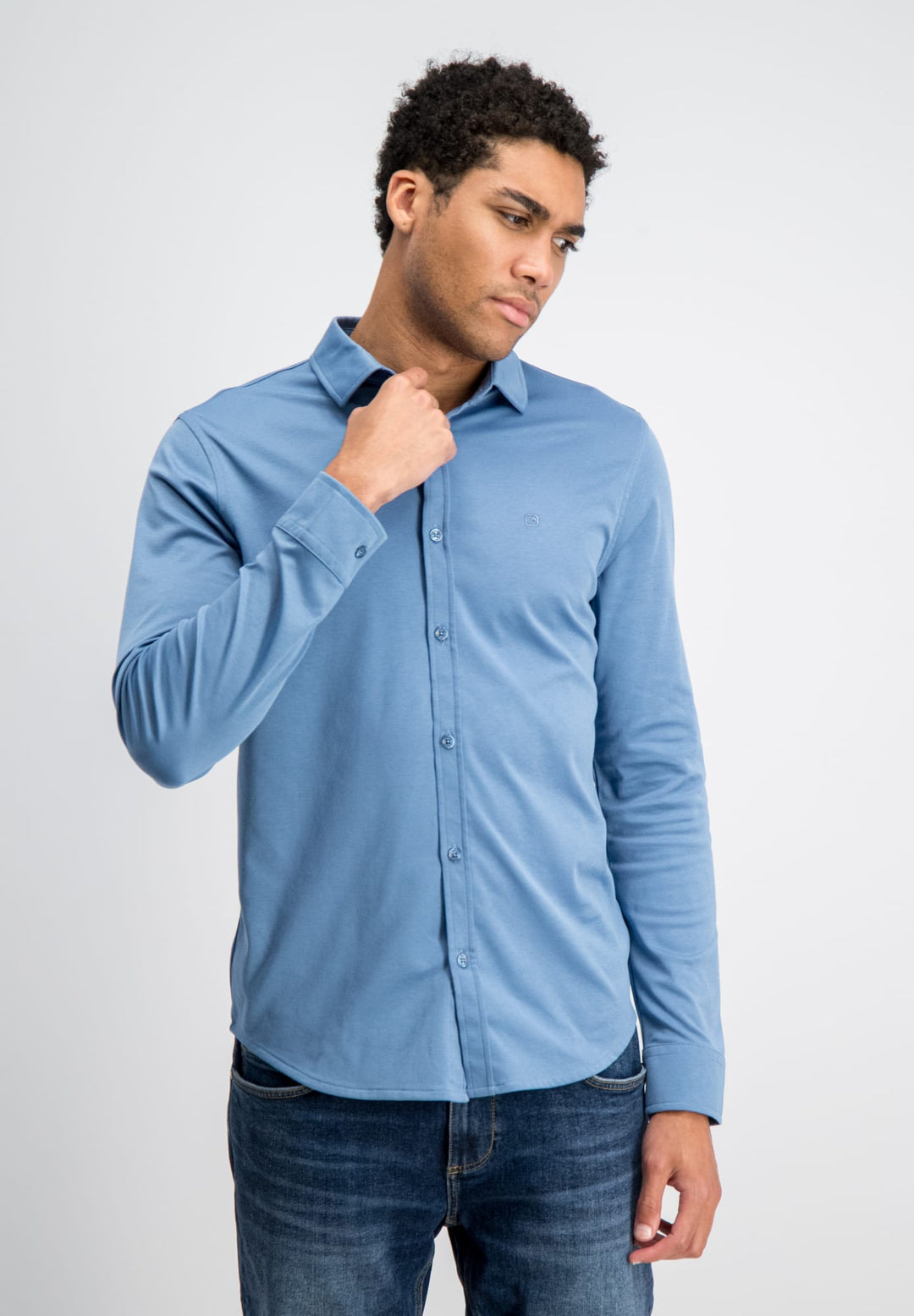 Gabbiano men 3367340 TONE-S overhemd l/m lichtblauw