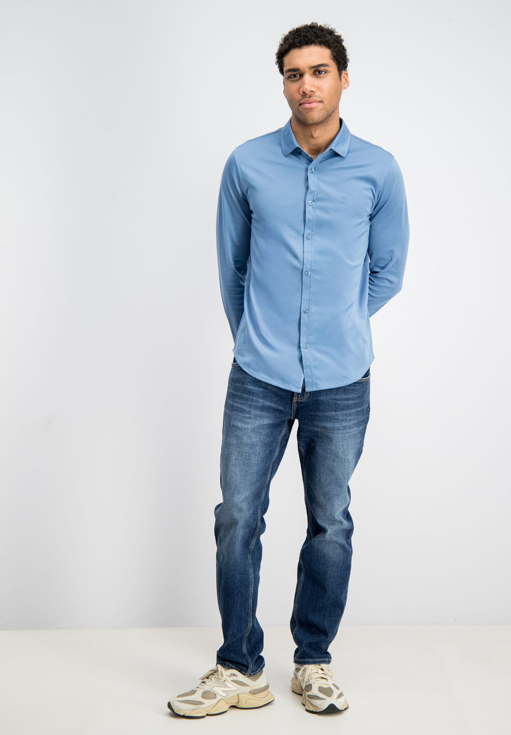 Gabbiano men 3367340 TONE-S overhemd l/m lichtblauw