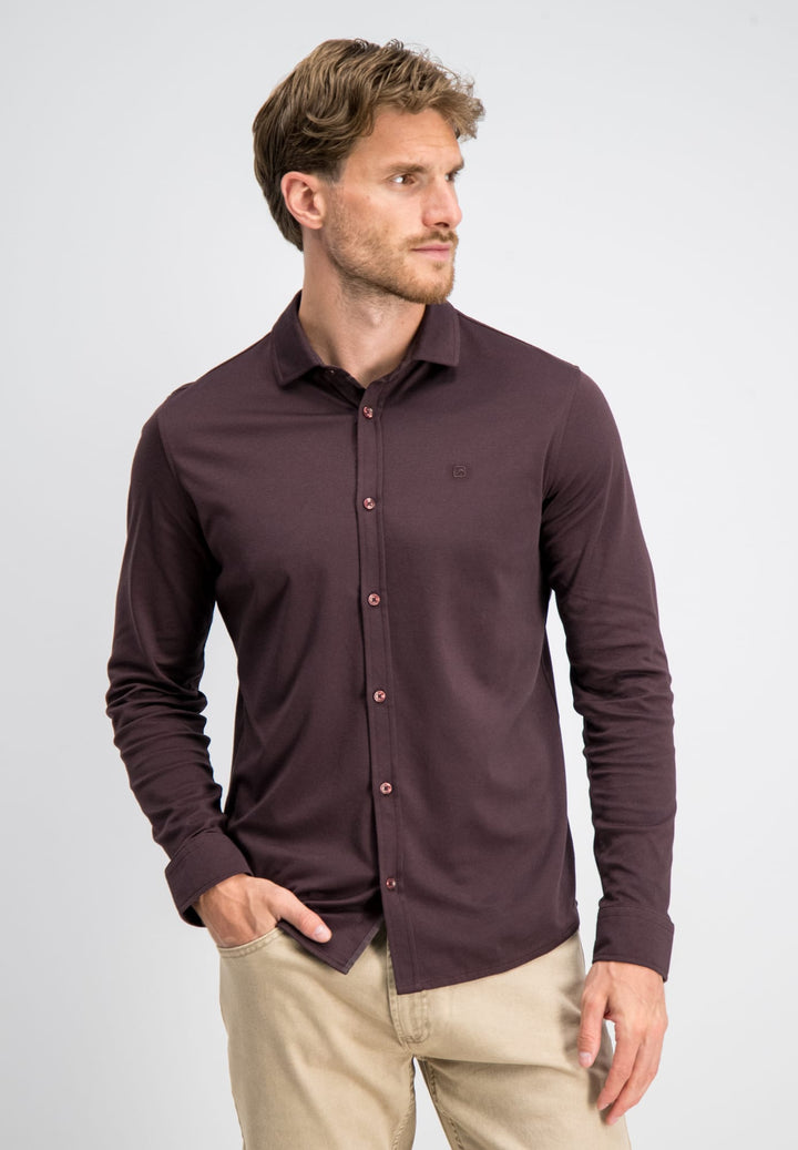 Gabbiano men 3367340 TONE-S overhemd l/m bordeaux