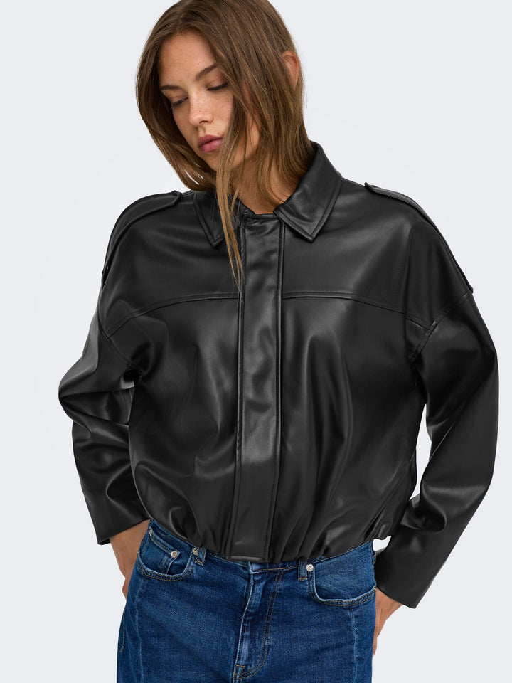 Only 15383675 moon jack (imitatie) leer zwart – dames