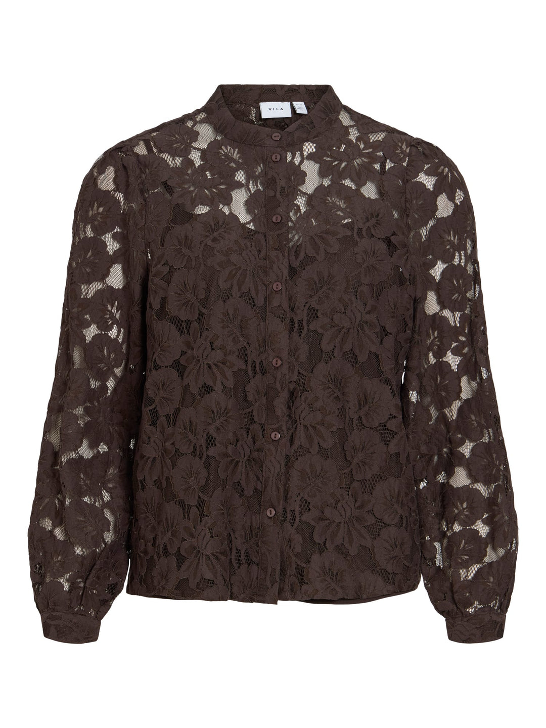 Vila 14121352 Sala blouse l/m dames bruin