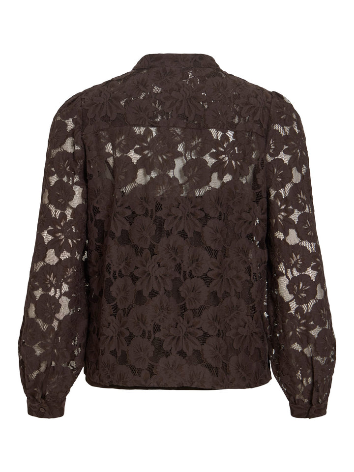Vila 14121352 Sala blouse l/m dames bruin