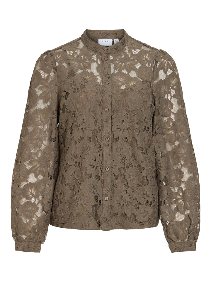 Vila 14121352 Sala blouse l/m dames taupe
