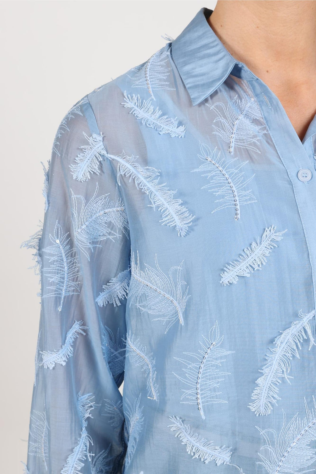 Nukus NKF02179 aysha blouse l/m lichtblauw – dames