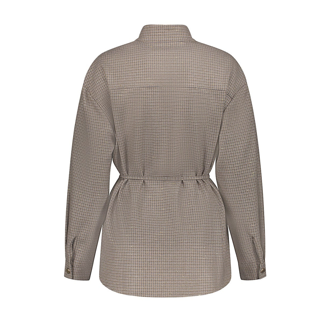 Geisha 63921-20 blouse l/m dames grijs dessin - Bruin Dessin