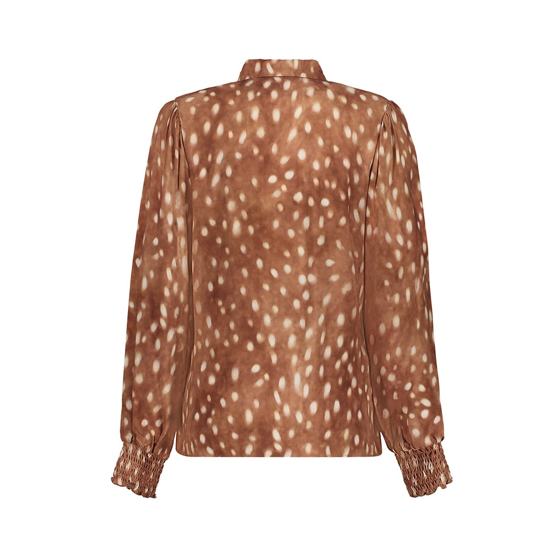 Geisha 63900-20 blouse l/m bruin dessin – dames